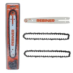 Шина для мини пилы 8" (20 см) + 2 цепи Rebiner RSM8 фото
