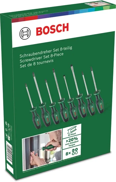Отвертка Bosch набор 8шт, SL 4, 6.5 мм, PH1х100 мм, PH2х125 мм, PZ1х100 мм, PZ2х125 мм, Т20х100, Т25х100 отзывы