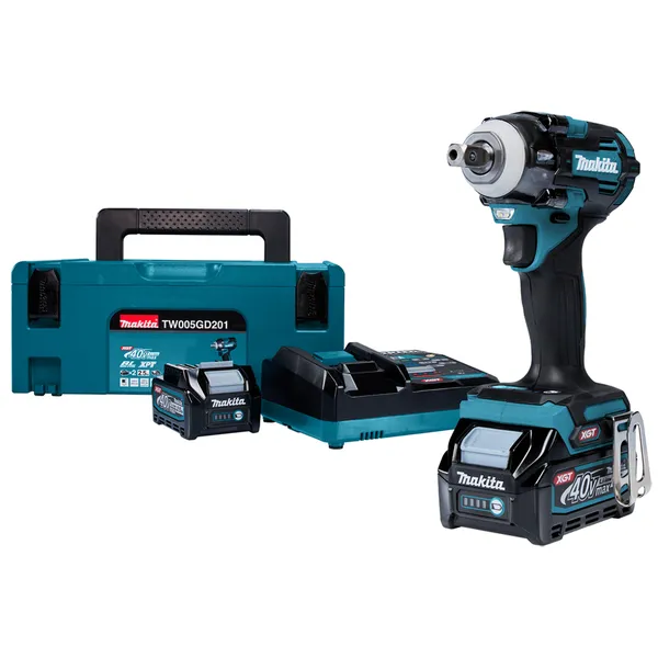 Аккумуляторный ударный гайковерт Makita XGT 40 V MAX TW005GD201 (АКБ+ЗУ)