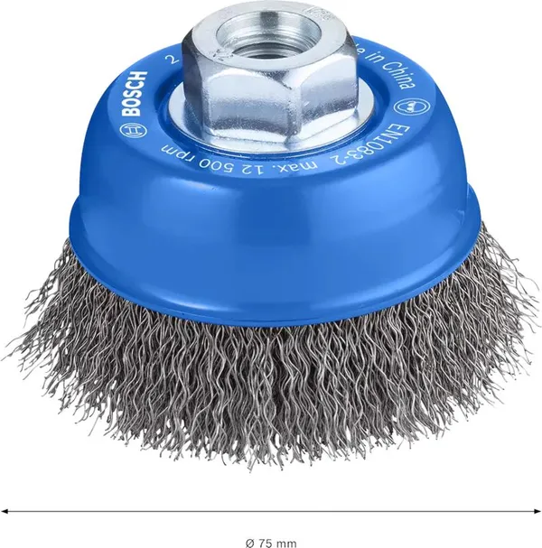 Щетка чашечная Bosch Professional витая сталь 70мм 0.3мм M14