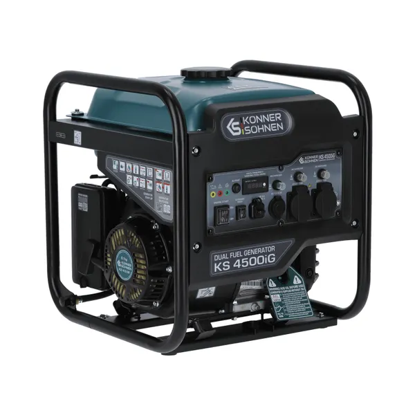 Генератор газобензиновий інверторний Konner&Sohnen KS 4500iG, 230В, 4.5кВт, ручний стартер, 33.5кг ціна в Україні