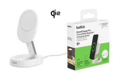 Зарядное устройство безпроводное Belkin 15Вт Stand Magnetic Qi2, белый фото