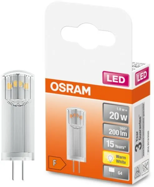 Лампа OSRAM LED G9 1.8Вт 2700К 200Лм PIN20 12В