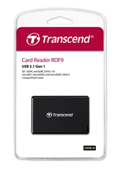 Кардридер Transcend USB 3.1 Type-A > microSD/SD/CF UHS-II Чёрный фото