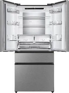 Холодильник SBS Gorenje NRM8181UX, франц. дверцы, 182x80x71см, 2 дв., Х- 299л, М- 122л, A+, NF, Инвертор, Дисплей, Серый фото