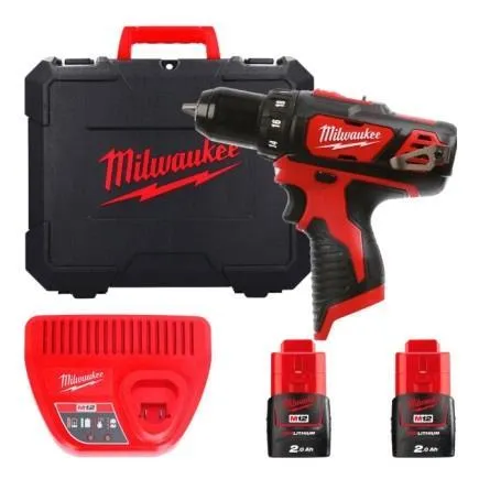 Шуруповерт-дрель аккумуляторная Milwaukee M12 BLDDRC-202C 12В 2х2А·час 40Нм 0-550-1700об·мин ЗП C12C кейс 1.2кг