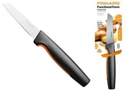 Кухонний ніж для овочів Fiskars Functional Form, прямий, 8см, нержавіюча сталь, пластик, чорний фото