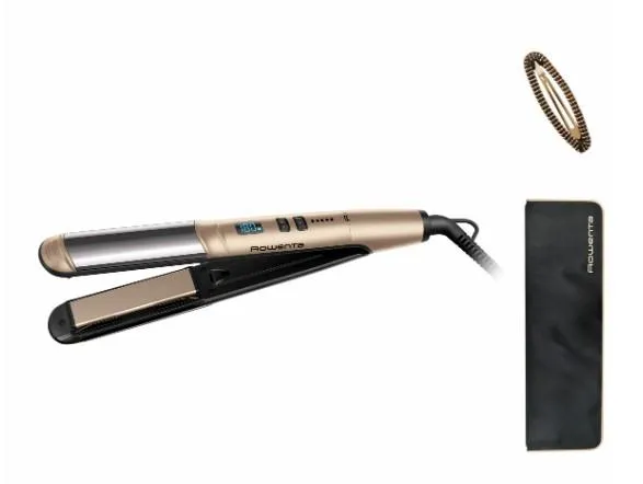 Випрямитель Rowenta Glam & Shine 2в1, темп.режимов-8, 140-210С, дисплей, керамика, золотой