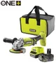 Шліфмашина кутова акумуляторна Ryobi ONE+ RAG18125-1C40S 125мм 18В 1х4А·год 9000об/хв сумка 2.2кг