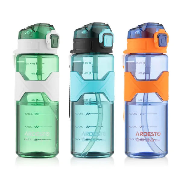 Замовити Пляшка для води Ardesto Fitness 800мл, пластик, зелений з доставкою