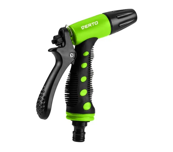 Ороситель ручной Verto, пистолетный, 1/2"-3/4", 2 функции, регулировка напорарегулировка напора/распила воды, держатель двухкомпонентный купить в Украине