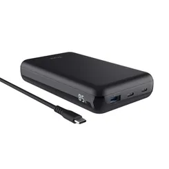 Акумулятор портативний літій-іонний power bank Trust Laro, 20000 мА·год, USB-A/2хUSB-C, 100w, чорний фото