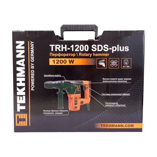 Замовити Перфоратор Tekhmann TRH-1200 SDS-Plus 1200Вт 5Дж 4.1кг з доставкою