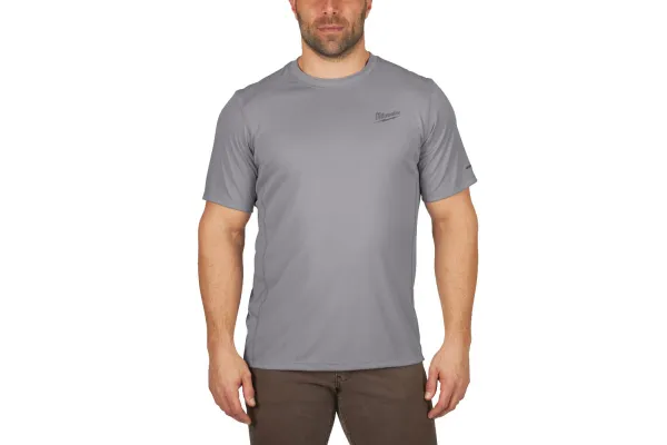 Футболка MILWAUKEE WWSSG-XXL, дихаюча з коротким рукавом, сіра, (розмір XXL) цена в Украине