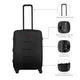 Валіза Wenger, Prymo, середня, пластик, 4 колеса, чорна з доставкою