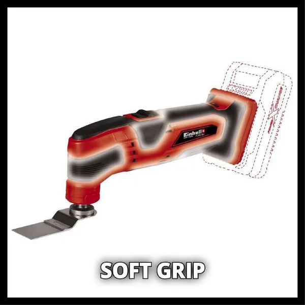 Многофункциональный инструмент аккумуляторный Einhell TE-MG 18/1 Li - Solo, PXC, 18В, набор насадок, 0.83 кг (без АКБ и ЗУ)