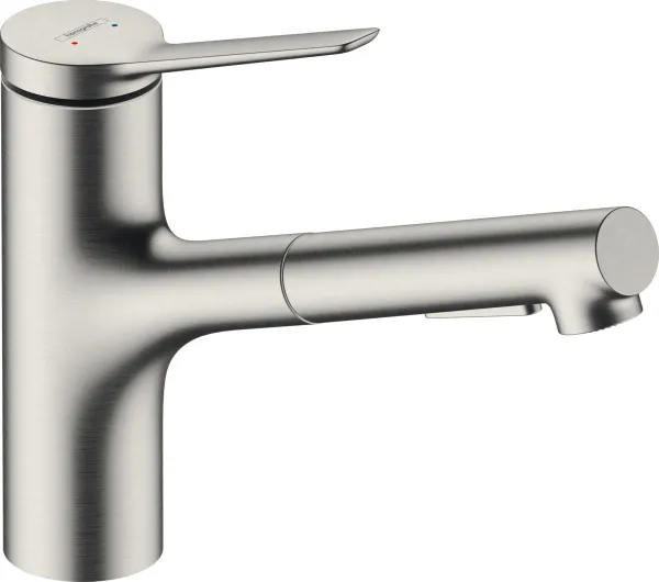 Смеситель для кухни Hansgrohe Zesis M33, дл.излива - 219мм, вытяжной, 1 рычаг, KM150, сталь