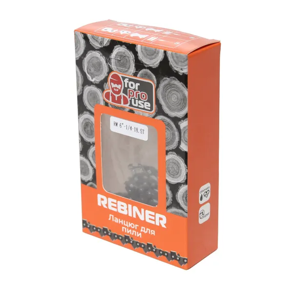 Купить Цепь для мини пилы на 15 см шину, 37 звеньев, 1/4" шаг Rebiner