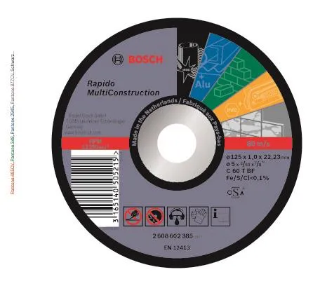 Диск відрізний Bosch Rapido Multi Construction 125x1мм