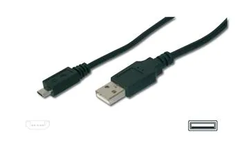 Кабель DIGITUS USB-A > micro USB заряджання/синхронізації, 1.8м, чорний