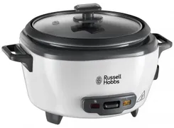 Рисоварка Russell Hobbs Medium, 300Вт, чаша-1.4л, механическое управл., съемная крышка, нерж. сталь, черно-белый фото