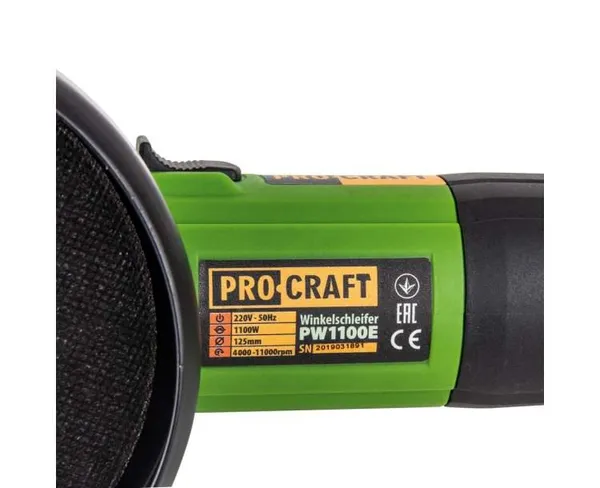 Купити Кутова шліфмашинка Procraft PW-1100Е 125 мм