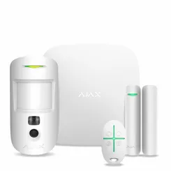 Комплект охоронної сигналізації Ajax HDR StarterKit Cam Plus, hub 2 plus, motioncam HDR, doorprotect, spacecontrol, jeweller, бездротовий, білий фото