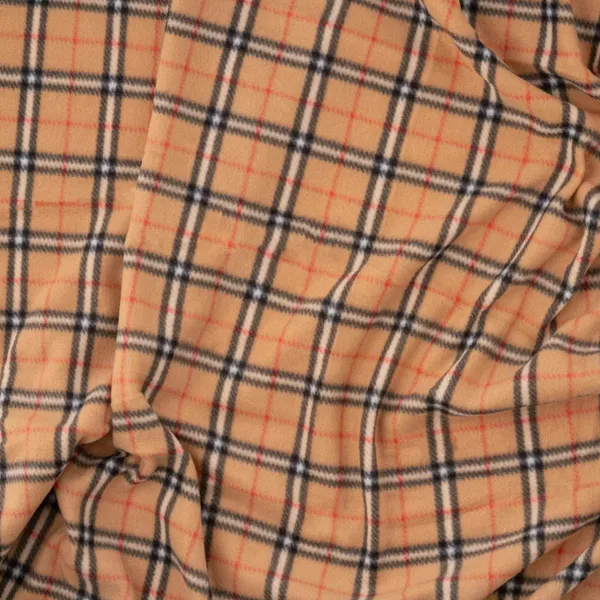 Плед ARDESTO Fleece 130x160см, 100% поліестер, клітинка, бежевий замовити