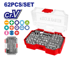 Набір біт EMTOP EMSV3K05 62 шт фото