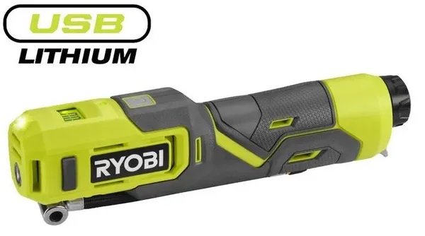 Насос велосипедный аккумуляторный Ryobi USB Lithium RI4-0 4В 6.9бар дисплей подсветка 0.5кг без АКБ и ЗУ