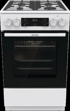 Плита Gorenje комбінована, 70л, 50x60см, дисплей, чавун, білий фото