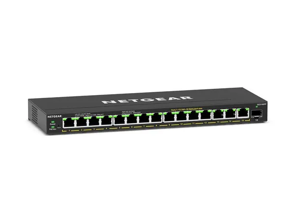 Коммутатор NETGEAR GS316EPP 15xGE PoE, 1xSFP, 231Вт, WebSmart