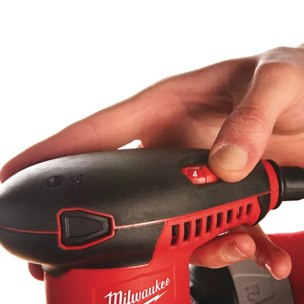 Купить Шліфмашина ексцентрикова MILWAUKEE, ROS 125 E, 300Вт, 125мм (+шліфпапір, пилозбірник, кабель, сумка для інструментів)