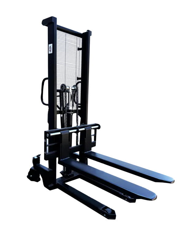 Штабелер гідравлічний 1500кг, підйом-1,6м, довжина вил 1,15м,ширина 330-850мм, колір - чорний