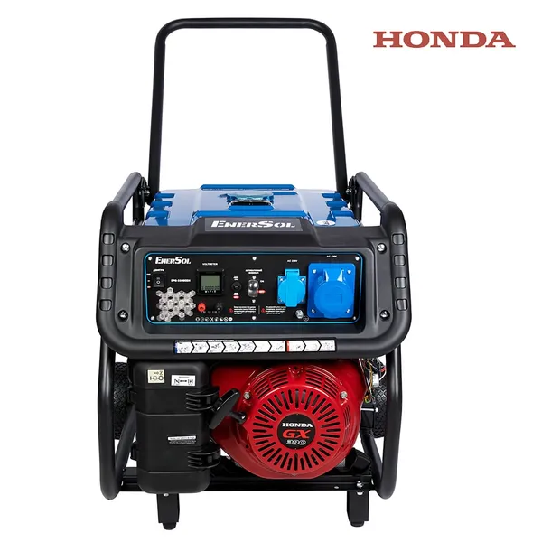 Генератор бензиновый EnerSol 230В 5/5.5кВт электростартер двигатель Honda GX-390 89кг цена в Украине