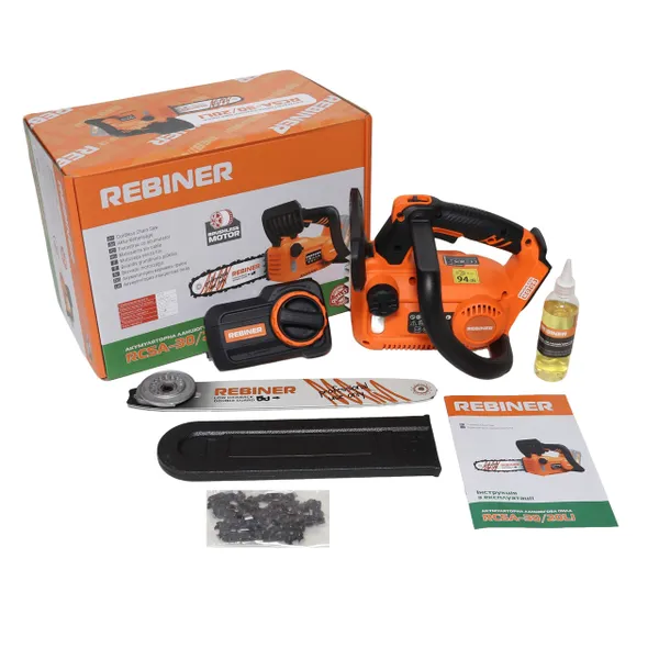 Бесщеточная аккумуляторная мини пила цепная Rebiner RCSA-30/20Li (без АКБ и ЗУ)