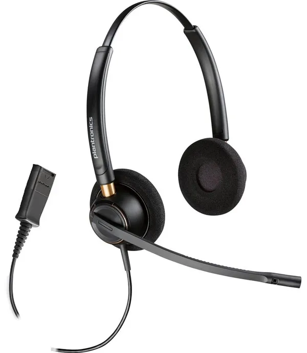 Гарнитура компьютерная стерео On-ear Poly EncorePro 520, Quick Disconnect, всенаправленный, черный