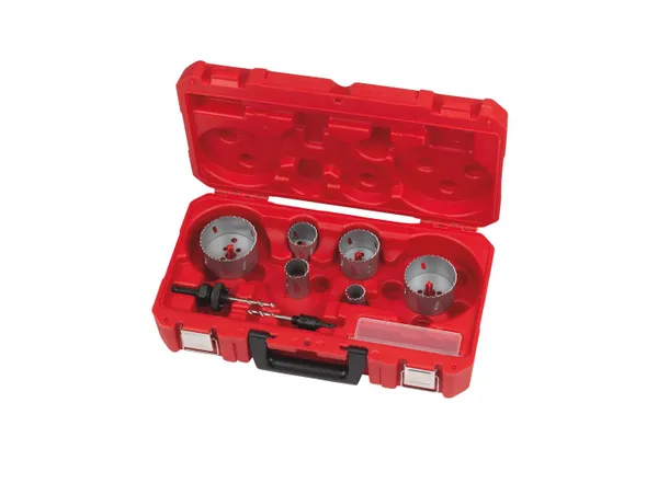 Набір коронок Holesaw BiM Contractor MILWAUKEE Set 1 (Ø25/32/40/54/68/76мм) (10шт.), пластиковий кейс ціна в Україні