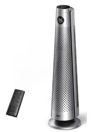 Тепловентилятор Dreo, 25м2, 2000Вт, електр. упр-ння, керамич.нагрів.елемент, пульт ДУ, 8 швидк. , срібний