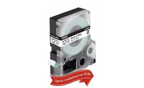 Картридж с лентой Epson LK4TBN принтеров LW-300/400/400VP/700 Clear Blk/Clear 12mm/9m