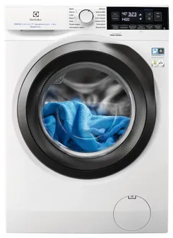 Стиральная машина Electrolux фронтальная, 8кг, 1400, A+++, 66см, дисплей, пар, инвертор, автодоз, белый фото