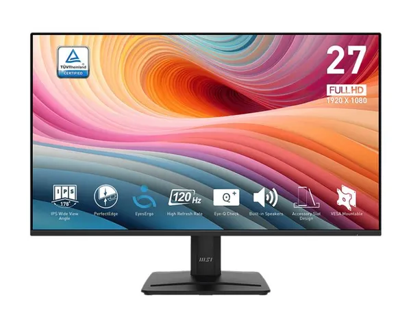 Монітор MSI 27" PRO MP275-E2 D-Sub, HDMI, DP, MM, IPS, 120Hz, 4ms, sRGB 116%, AdaptiveSync