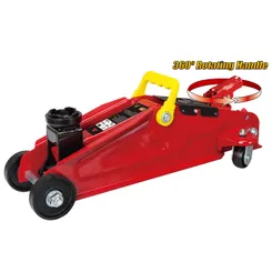 Домкрат підкатний 2т (135-340) поворотна ручка фото