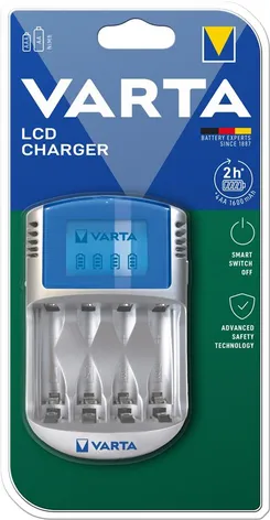 Зарядное устройство VARTA LCD Charger, для АА/ААА аккумуляторов фото