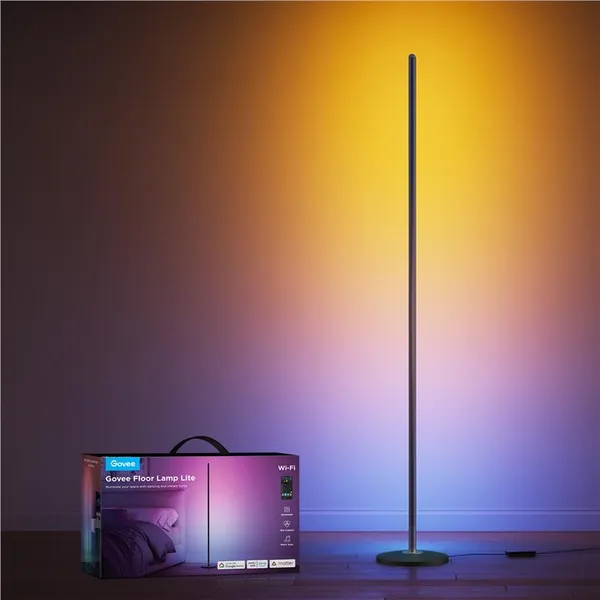 Торшер умный Govee H8076 Govee Floor Lamp lite, 1000Lm, RGBWW+RGBIC+WW, WI-FI/Bluetooth, черный