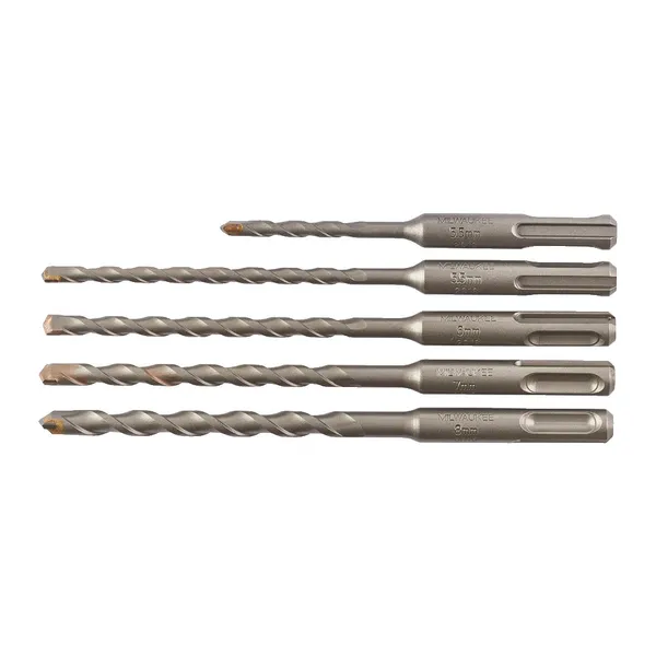 Набір бурів SDS-PLUS Contractor MILWAUKEE №2, (5шт), пластикова коробка цена в Украине