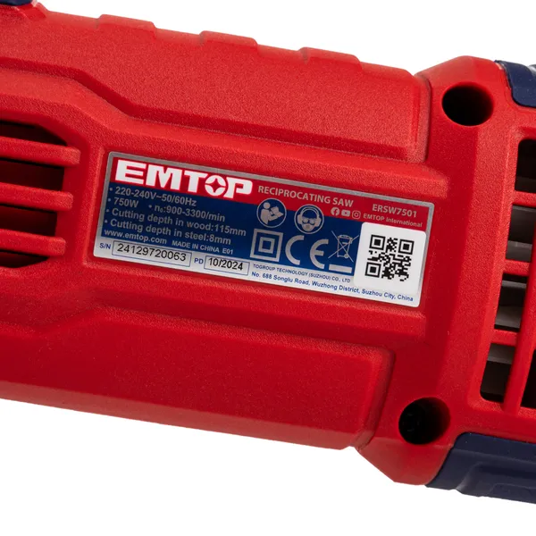 Заказать Пила сабельная EMTOP ERSW7501 с доставкой