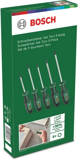 Отвертка Bosch Torx набор 5шт, T10, 15, 20, 25, 30. заказать