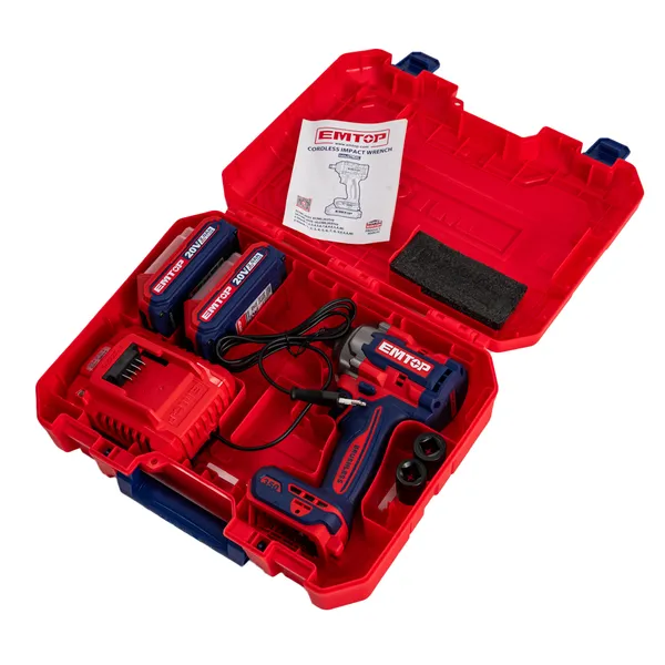 Гайковерт аккумуляторный ударный EMTOP ECIWL2035 (АКБ + ЗУ) цена в Украине