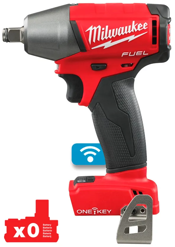Ударный гайковерт (300 Нм) НMILWAUKEE 1/2" M18 FUEL ONEIWF12-0 ONE-KEY с фрикц. кольцом 4933451153